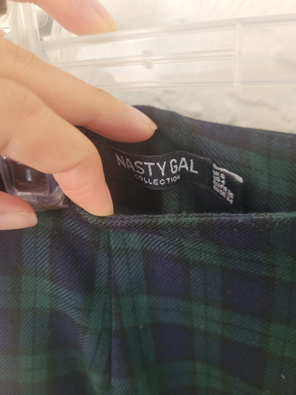 Nasty Gal Plaid Mini Skirt